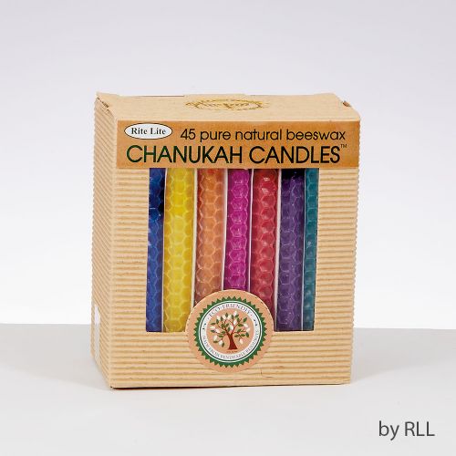 Chanukah - Multi Coloured Beeswax Candles
