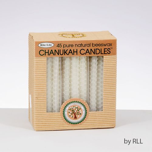 Chanukah - Natural Beeswax Candles in cardboard box