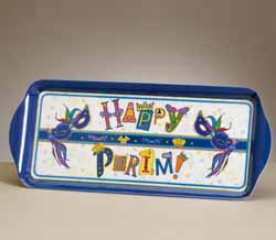 Happy Purim Melamine Rectangle Tray