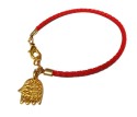 Bracelet � gold plated Hamsa + blessings on red cord