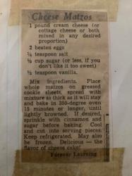 Cheese Matzos