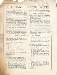 The original sheet music: History and Description