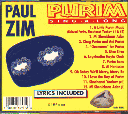 CD Purim Sing-A-Long - Paul Zim