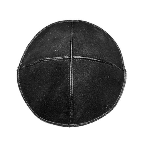 Kippah - suede - BLACK