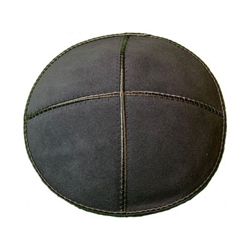 Kippah - suede - GREY