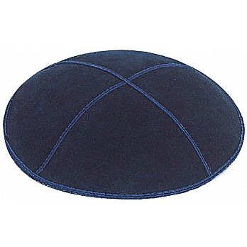 Kippah - suede - NAVY