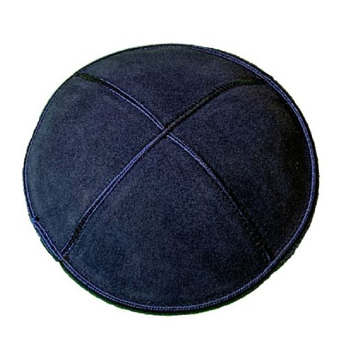 Kippah - suede - NAVY