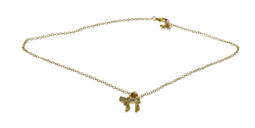 NECKLACE: Chai - Gold with inlaid stones
