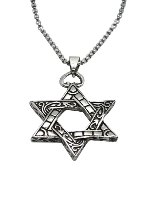 NECKLACE: Large Silver Star of David on thick silver chain | Jewish ...