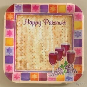 Disposable Square Happy Passover plates