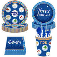 Passover Disposable Tableware Set - Seder Plate style