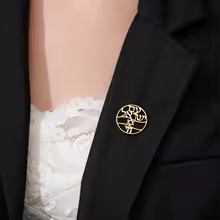 Lapel pin - Am Israel Chai - Gold colour