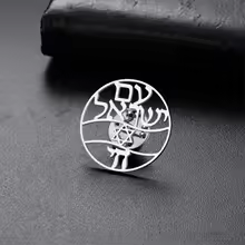 Lapel pin - Am Israel Chai - Silver colour
